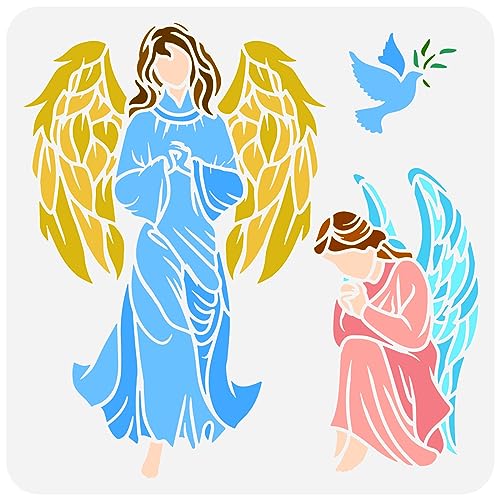FINGERINSPIRE Engelsstatue Malschablone 30x30 cm Wiederverwendbare Engel Logo Schablone Kunststoff Engelsflügel Zeichenvorlage Ausgehöhlte Schablone Zum Malen Auf Wand Holz DIY Heimdekoration FINGERINSPIRE Engelsstatue Malschablone 30x30 cm Wiederverwendbare Engel Logo Schablone Kunststoff Engelsflügel Zeichenvorlage Ausgehöhlte Schablone Zum Malen Auf Wand Holz DIY Heimdekoration von FINGERINSPIRE