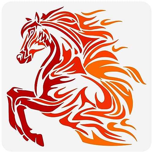 FINGERINSPIRE Feuerpferd Stamm Schablone 30x30 cm Wiederverwendbar Galoppierendes Pferd Malschablone Pferdemuster Tierthemen Zeichenvorlage Zum Malen Auf Holzwänden DIY Heimdekoration FINGERINSPIRE Feuerpferd Stamm Schablone 30x30 cm Wiederverwendbar Galoppierendes Pferd Malschablone Pferdemuster Tierthemen Zeichenvorlage Zum Malen Auf Holzwänden DIY Heimdekoration von FINGERINSPIRE