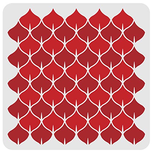 FINGERINSPIRE Fischschuppen Schablone Drachenschuppen Fliesen Schablone 30x30cm Plastik Wiederverwendbare Meerjungfrauenschuppen Muster Schablonen für Boden Holz Wand Leinwand Fliesen Möbel FINGERINSPIRE Fischschuppen Schablone Drachenschuppen Fliesen Schablone 30x30cm Plastik Wiederverwendbare Meerjungfrauenschuppen Muster Schablonen für Boden Holz Wand Leinwand Fliesen Möbel von FINGERINSPIRE