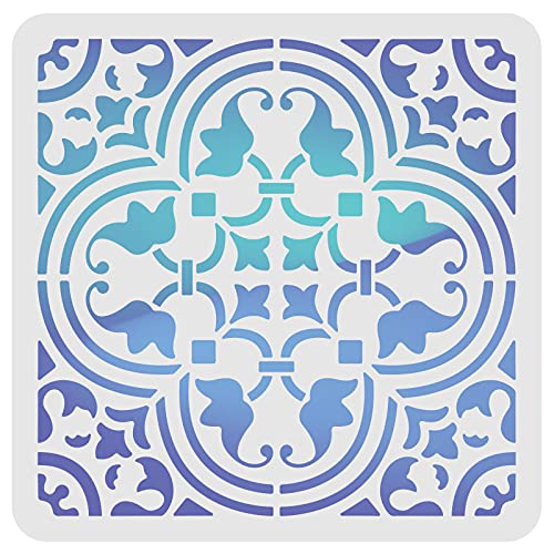 FINGERINSPIRE Fliesenschablone 30x30cm Wiederverwendbare Blumenmalerei Schablone Kunststoff Kunst & Bastelbedarf Mandala Vorlage Wohnkultur zum Malen auf Boden Wandfliese FINGERINSPIRE Fliesenschablone 30x30cm Wiederverwendbare Blumenmalerei Schablone Kunststoff Kunst & Bastelbedarf Mandala Vorlage Wohnkultur zum Malen auf Boden Wandfliese von FINGERINSPIRE