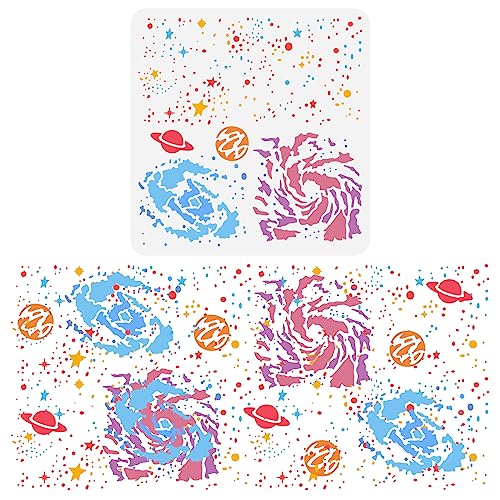 FINGERINSPIRE Geschichtete Galaxie Malschablone 30x30 cm Wiederverwendbare Antike Galaxie Vorlage Weltraum Planeten Schablone Funkelnde Sterne Dekorationsschablone DIY Zum Malen An Wänden Holzmöbeln FINGERINSPIRE Geschichtete Galaxie Malschablone 30x30 cm Wiederverwendbare Antike Galaxie Vorlage Weltraum Planeten Schablone Funkelnde Sterne Dekorationsschablone DIY Zum Malen An Wänden Holzmöbeln von FINGERINSPIRE