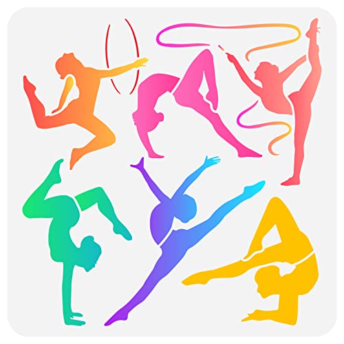 FINGERINSPIRE Gymnastik Malschablone 30x30 cm Kunststoff PET Malschablone 6 Stile Frauen Gymnastik Vorlage Sport Schablone Große Zeichenvorlage Für Wand Bodenfliesen Dekoration FINGERINSPIRE Gymnastik Malschablone 30x30 cm Kunststoff PET Malschablone 6 Stile Frauen Gymnastik Vorlage Sport Schablone Große Zeichenvorlage Für Wand Bodenfliesen Dekoration von FINGERINSPIRE