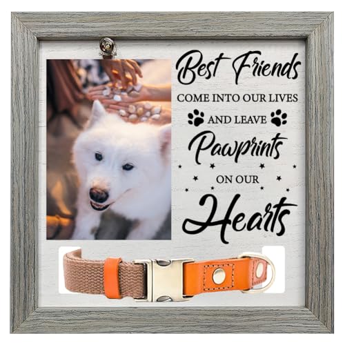 FINGERINSPIRE Haustier Gedenk Bilderrahmen 23x23 cm Beste Freunde Kommen In Unser Leben Und Hinterlassen Pfotenabdrücke Auf Unseren Herzen Holz Haustierrahmen Mit Fotoclip Halsbandhalter Fotorahmen FINGERINSPIRE Haustier Gedenk Bilderrahmen 23x23 cm Beste Freunde Kommen In Unser Leben Und Hinterlassen Pfotenabdrücke Auf Unseren Herzen Holz Haustierrahmen Mit Fotoclip Halsbandhalter Fotorahmen von FINGERINSPIRE