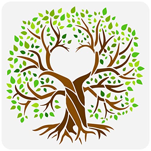 FINGERINSPIRE Herz Baum des Lebens Malschablone 30 x 30 cm Herzform Hohl Lebensbaum Baum Dekoration Schablone DIY Handwerk zum Malen an Wand Holzmöbel FINGERINSPIRE Herz Baum des Lebens Malschablone 30 x 30 cm Herzform Hohl Lebensbaum Baum Dekoration Schablone DIY Handwerk zum Malen an Wand Holzmöbel von FINGERINSPIRE