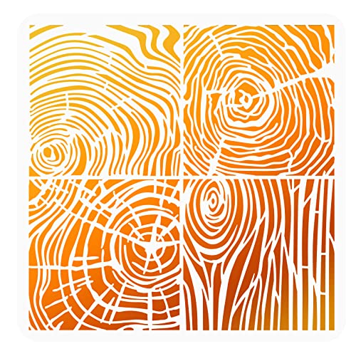 FINGERINSPIRE Holzmaserung Schablone 30x30cm Holzmaserung Schablone Kunststoff Jahresringe Muster Malschablone Große Wiederverwendbare DIY Kunst Und Bastelschablonen Zum Malen von Wanddekorationen FINGERINSPIRE Holzmaserung Schablone 30x30cm Holzmaserung Schablone Kunststoff Jahresringe Muster Malschablone Große Wiederverwendbare DIY Kunst Und Bastelschablonen Zum Malen von Wanddekorationen von FINGERINSPIRE