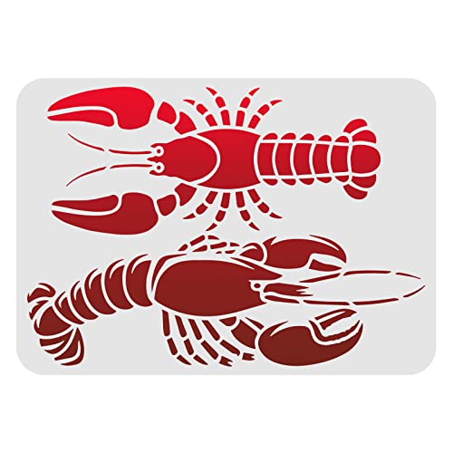 FINGERINSPIRE Hummer-Schablone 29,7 x 21 cm Wiederverwendbare Hummer-Zeichenschablone Meer Ozean Kreaturen Schablonen Meerestiere Schablone zum Malen auf Holzfliesen Papier Stoff Bodenwand FINGERINSPIRE Hummer-Schablone 29,7 x 21 cm Wiederverwendbare Hummer-Zeichenschablone Meer Ozean Kreaturen Schablonen Meerestiere Schablone zum Malen auf Holzfliesen Papier Stoff Bodenwand von FINGERINSPIRE