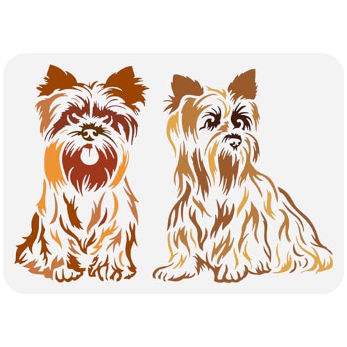 FINGERINSPIRE Hund Yorkshire Schablone Zum Malen 21x29.7 cm Groß Niedlicher Yorkshire Hund Malschablone Wiederverwendbar Vorlage Für Sitzende Hunde Tiermotiv Schablone Für Wand Und Bodendekoration FINGERINSPIRE Hund Yorkshire Schablone Zum Malen 21x29.7 cm Groß Niedlicher Yorkshire Hund Malschablone Wiederverwendbar Vorlage Für Sitzende Hunde Tiermotiv Schablone Für Wand Und Bodendekoration von FINGERINSPIRE