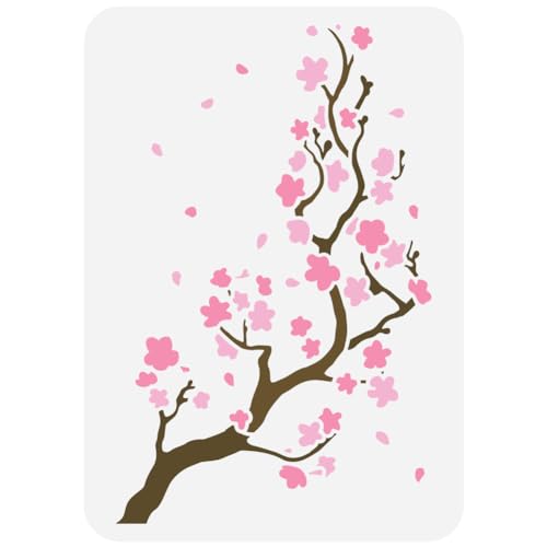 FINGERINSPIRE Kirschblüten Silhouette Malschablone 21x29.7 cm Große Kirschblütenbaum Zeichenvorlage Kunststoff PET Blumenzweige Silhouette Schablone Zum Malen Auf Holzstoff FINGERINSPIRE Kirschblüten Silhouette Malschablone 21x29.7 cm Große Kirschblütenbaum Zeichenvorlage Kunststoff PET Blumenzweige Silhouette Schablone Zum Malen Auf Holzstoff von FINGERINSPIRE