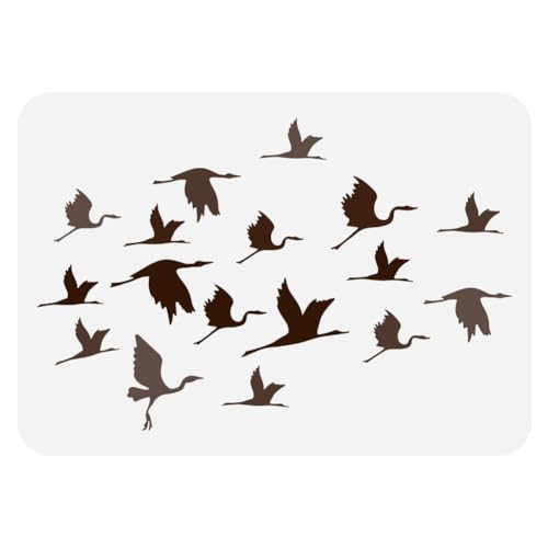 FINGERINSPIRE Kranich Schablone Zum Bemalen 21x29.7 cm Große Kraniche Vogel Silhouetten Zeichnungsvorlage Wiederverwendbare Vogelgruppen Malschablone Tierthema Vorlage Für Holzstoffmalerei FINGERINSPIRE Kranich Schablone Zum Bemalen 21x29.7 cm Große Kraniche Vogel Silhouetten Zeichnungsvorlage Wiederverwendbare Vogelgruppen Malschablone Tierthema Vorlage Für Holzstoffmalerei von FINGERINSPIRE