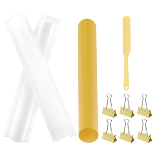 FINGERINSPIRE Lange Silikonform Runde Säulen Kuchenform Zum Backen von Schokolade Oder Zur Seifenherstellung Silikonschlauch Mit Gelbem Silikonschaber Und 6 Eisenklammer 320mm Länge 26mm Durchmesser FINGERINSPIRE Lange Silikonform Runde Säulen Kuchenform Zum Backen von Schokolade Oder Zur Seifenherstellung Silikonschlauch Mit Gelbem Silikonschaber Und 6 Eisenklammer 320mm Länge 26mm Durchmesser von FINGERINSPIRE
