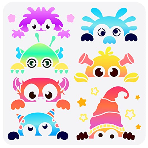 FINGERINSPIRE Little Peepers Schablone 30x30 cm Kleine Monster Malschablone Kunststoff 7 Stile Monster Muster Schablone Wiederverwendbar Kreatives Basteln Und Dekorieren Zum Malen Auf Holzstoffwänden FINGERINSPIRE Little Peepers Schablone 30x30 cm Kleine Monster Malschablone Kunststoff 7 Stile Monster Muster Schablone Wiederverwendbar Kreatives Basteln Und Dekorieren Zum Malen Auf Holzstoffwänden von FINGERINSPIRE