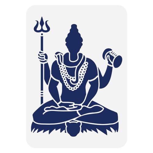 FINGERINSPIRE Lord Shiva Malschablone, 21,1 x 29,7 cm, wiederverwendbar, indischer Gott, Zeichnungsvorlage, DIY-Kunst, Hindu-Gott, Dekoration, Schablone zum Malen auf Holz, Wand, Stoff, Möbeln FINGERINSPIRE Lord Shiva Malschablone, 21,1 x 29,7 cm, wiederverwendbar, indischer Gott, Zeichnungsvorlage, DIY-Kunst, Hindu-Gott, Dekoration, Schablone zum Malen auf Holz, Wand, Stoff, Möbeln von FINGERINSPIRE