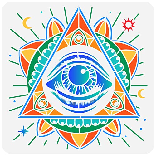 FINGERINSPIRE Malschablone „Alles Sehende Auge“ 30x30 cm Pyramidensymbol Auge Der Vorsehung Schablone Dreieck Magie Freimaurerei Spirituelle Esoterik Schablone Zum Malen Auf Wand Holz Sammelalbum FINGERINSPIRE Malschablone „Alles Sehende Auge“ 30x30 cm Pyramidensymbol Auge Der Vorsehung Schablone Dreieck Magie Freimaurerei Spirituelle Esoterik Schablone Zum Malen Auf Wand Holz Sammelalbum von FINGERINSPIRE