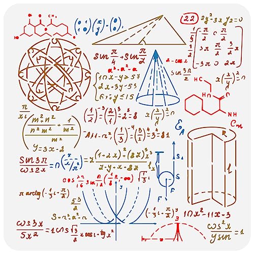 FINGERINSPIRE Mathematische Formeln Malschablone 30x30 cm Wiederverwendbare Mathe Muster Malvorlage DIY Mathe Beispieldiagramm Schablone Zum Malen Auf Holz Wand Stoff Möbeln FINGERINSPIRE Mathematische Formeln Malschablone 30x30 cm Wiederverwendbare Mathe Muster Malvorlage DIY Mathe Beispieldiagramm Schablone Zum Malen Auf Holz Wand Stoff Möbeln von FINGERINSPIRE