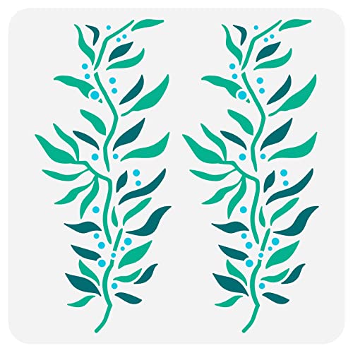 FINGERINSPIRE Meeresalgen Streifen Malschablone 30x30cm Wiederverwendbare Seegras Schablone, Ausgehöhlte Algen Bastelschablone Wasserrebenblatt Schablone Für Wand, Fenster, Kissenbezug, Leinwan FINGERINSPIRE Meeresalgen Streifen Malschablone 30x30cm Wiederverwendbare Seegras Schablone, Ausgehöhlte Algen Bastelschablone Wasserrebenblatt Schablone Für Wand, Fenster, Kissenbezug, Leinwan von FINGERINSPIRE