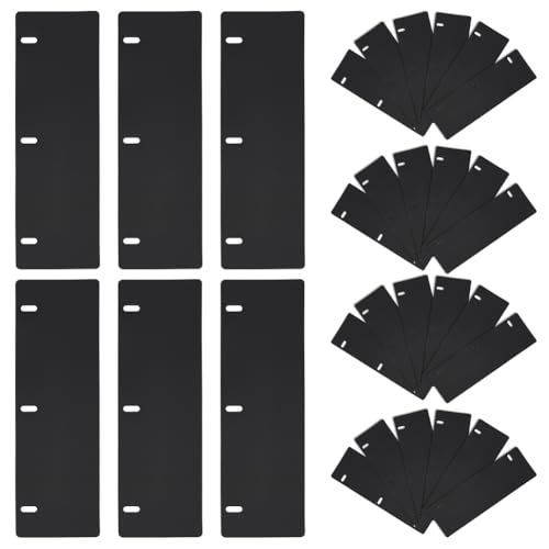 FINGERINSPIRE Mini-Lesezeichen zum Einrasten, 278 x 80 mm, schwarz, 3-Ringbuch-Trennblätter, herausnehmbare Kunststoff-Trennblätter für Notizbuch, Planer, 30 Stück von FINGERINSPIRE