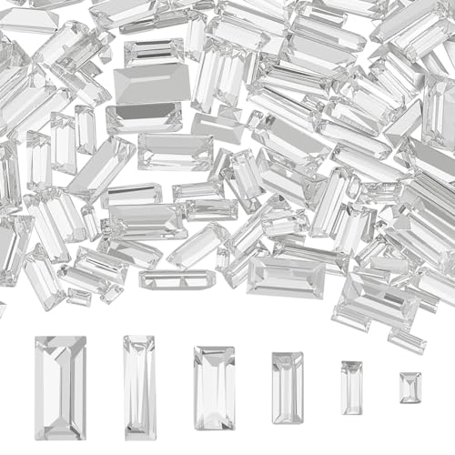 FINGERINSPIRE Mini-Strasssteine, transparent, spitze Rückseite, 6 Größen, rechteckig, facettiert, klein, klar, ohne Loch, Kristall-Schmuckverzierungen mit beschichteter Rückseite, 180 Stück FINGERINSPIRE Mini-Strasssteine, transparent, spitze Rückseite, 6 Größen, rechteckig, facettiert, klein, klar, ohne Loch, Kristall-Schmuckverzierungen mit beschichteter Rückseite, 180 Stück von FINGERINSPIRE