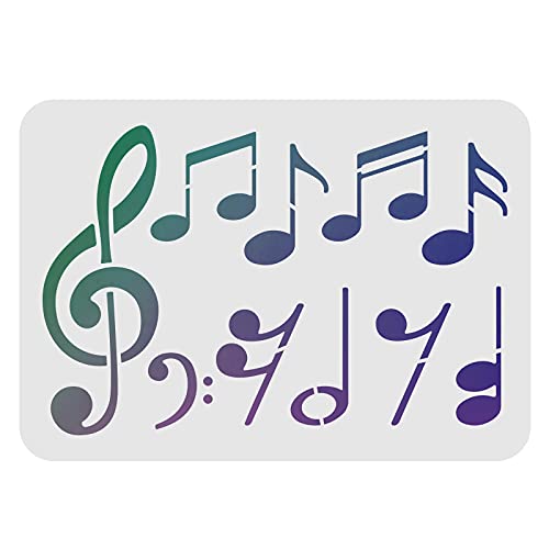 FINGERINSPIRE Musiknote Schablone 29.7x21cm Kunststoff Musiknote Zeichnung Malschablonen Rechteck Wiederverwendbare Schablonen Zum Malen Auf Holz, Fußboden, Wand Und Fliese FINGERINSPIRE Musiknote Schablone 29.7x21cm Kunststoff Musiknote Zeichnung Malschablonen Rechteck Wiederverwendbare Schablonen Zum Malen Auf Holz, Fußboden, Wand Und Fliese von FINGERINSPIRE