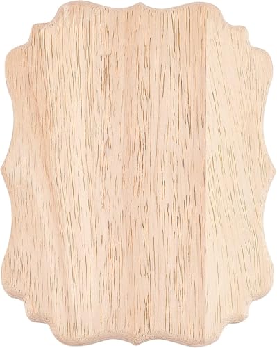 FINGERINSPIRE Naturholzschild Unbehandeltes Holzschild 15x11,7x1,8cm Wellenkantenform Holzdekorationsschild Blanko Holz DIY Schilder Natürliche Schilder aus Holz von FINGERINSPIRE