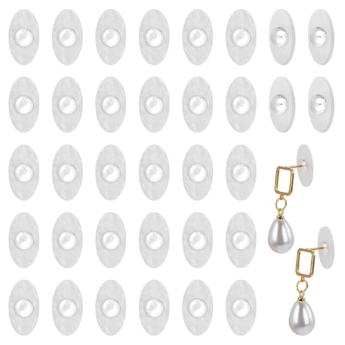 FINGERINSPIRE Ohrring-Verschlüsse für hängende Ohren, Acryl-Ohrmutter für Damen, ovale Stütze, Ohrläppchen, weiße Rücklaufsperre, Ohrring-Verschlüsse für hängende Ohren, sichere Verriegelung für FINGERINSPIRE Ohrring-Verschlüsse für hängende Ohren, Acryl-Ohrmutter für Damen, ovale Stütze, Ohrläppchen, weiße Rücklaufsperre, Ohrring-Verschlüsse für hängende Ohren, sichere Verriegelung für von FINGERINSPIRE