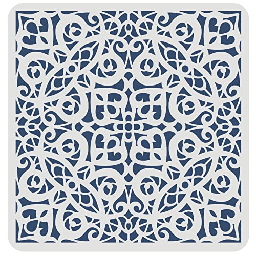 FINGERINSPIRE Ornate Floral Stencil 30x30cm Spitze Schablone Templete Plastik Mandala Blume Malerei Schablonen Wiederverwendbare Blume Spitze Schablone für DIY Grenze Ecke Möbel Wand Boden Dekor FINGERINSPIRE Ornate Floral Stencil 30x30cm Spitze Schablone Templete Plastik Mandala Blume Malerei Schablonen Wiederverwendbare Blume Spitze Schablone für DIY Grenze Ecke Möbel Wand Boden Dekor von FINGERINSPIRE