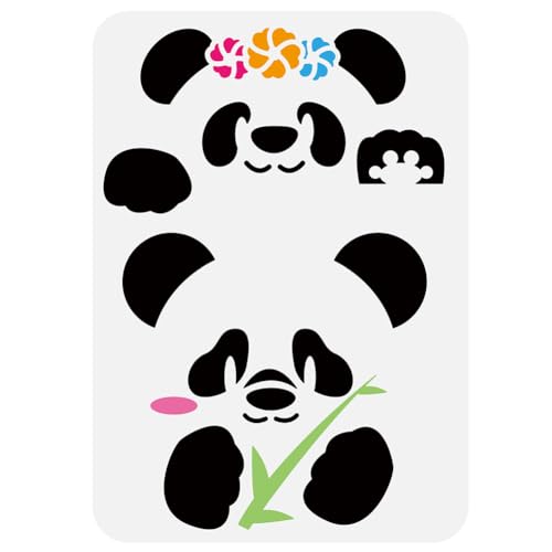 FINGERINSPIRE Panda Gesichtsschablone Zum Malen 21x29.7 cm Groß Niedliche Panda Malschablone Wiederverwendbar Panda Mit Blumen Zeichenvorlage Kunststoff PET Bambus Schablone Tierthema Vorlage FINGERINSPIRE Panda Gesichtsschablone Zum Malen 21x29.7 cm Groß Niedliche Panda Malschablone Wiederverwendbar Panda Mit Blumen Zeichenvorlage Kunststoff PET Bambus Schablone Tierthema Vorlage von FINGERINSPIRE