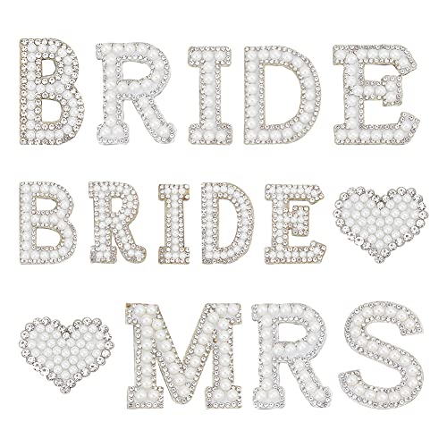 FINGERINSPIRE Perlen Braut Aufnäher Zum Aufbügeln/Aufnähen Buchstaben Herz Applikation Strassstein Englischer Buchstabe Bride MRS Perlen Glitzer Alphabet Applikation Für Hochzeitskleid Stoffdekor FINGERINSPIRE Perlen Braut Aufnäher Zum Aufbügeln/Aufnähen Buchstaben Herz Applikation Strassstein Englischer Buchstabe Bride MRS Perlen Glitzer Alphabet Applikation Für Hochzeitskleid Stoffdekor von FINGERINSPIRE