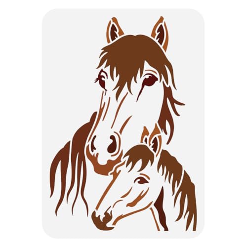 FINGERINSPIRE Pferde Malschablone 21x29.7 cm Wiederverwendbar Stute Und Fohlen Muster Zeichenvorlage Muttertags Schablone Pferdekopf Schablone Zum Malen Auf Holz Wand Stoff Möbeln FINGERINSPIRE Pferde Malschablone 21x29.7 cm Wiederverwendbar Stute Und Fohlen Muster Zeichenvorlage Muttertags Schablone Pferdekopf Schablone Zum Malen Auf Holz Wand Stoff Möbeln von FINGERINSPIRE