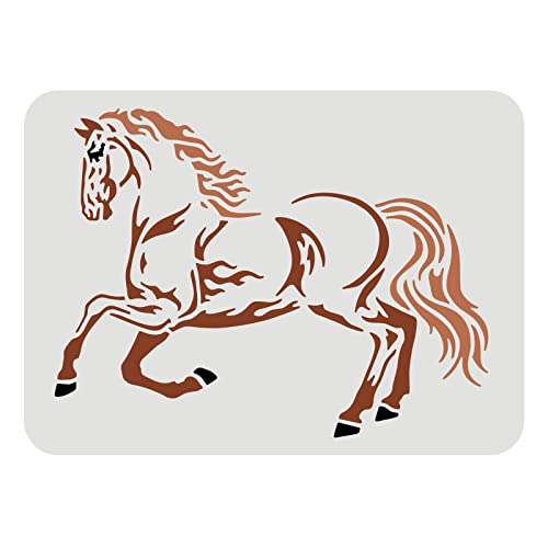 FINGERINSPIRE Pferdeschablone 29,7 x 21 cm Pferdezeichnung Malschablonen Pferde Schablonen Laufendes Pferd Stencil Heimdekoration Schablone zum Malen auf Holz, Boden, Wand, Fenster FINGERINSPIRE Pferdeschablone 29,7 x 21 cm Pferdezeichnung Malschablonen Pferde Schablonen Laufendes Pferd Stencil Heimdekoration Schablone zum Malen auf Holz, Boden, Wand, Fenster von FINGERINSPIRE