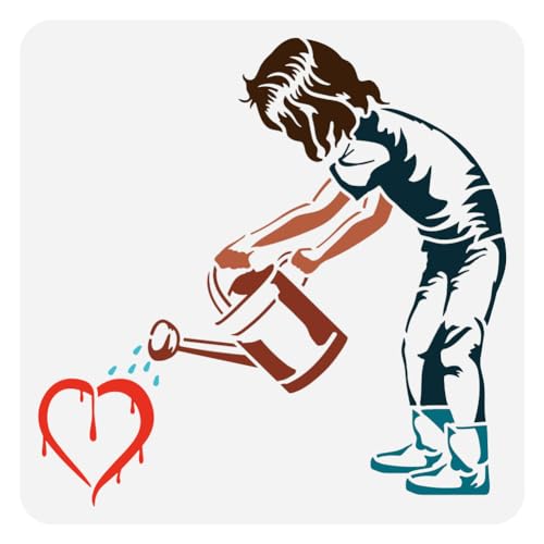 FINGERINSPIRE Pflanzliebe Schablone Zum Malen 30x30 cm Ausgehöhlte Bewässerungsliebe Zeichnungsvorlage PET Kleine Mädchen Bewässerungsliebe Schablone Banksy Themenvorlage Für Straßenwanddekoration FINGERINSPIRE Pflanzliebe Schablone Zum Malen 30x30 cm Ausgehöhlte Bewässerungsliebe Zeichnungsvorlage PET Kleine Mädchen Bewässerungsliebe Schablone Banksy Themenvorlage Für Straßenwanddekoration von FINGERINSPIRE