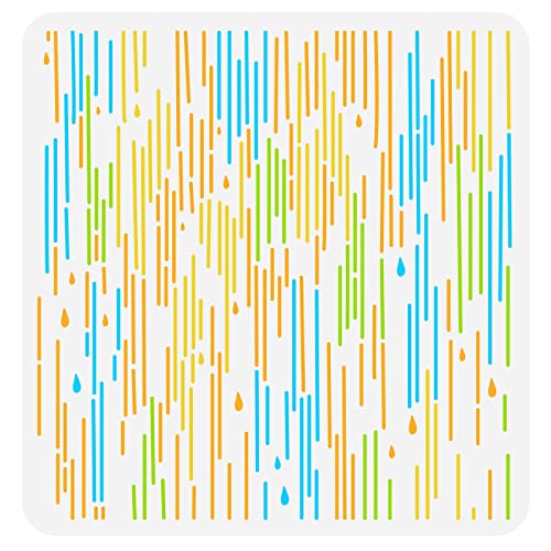 FINGERINSPIRE Regen Wandschablone 30x30cm Regen Muster Schablonen Vorlage Plastik Vertikale Linie Regentropfen Schablone Groß Wiederverwendbar Moderne Schablonen für Wand Möbel Handwerk Malerei FINGERINSPIRE Regen Wandschablone 30x30cm Regen Muster Schablonen Vorlage Plastik Vertikale Linie Regentropfen Schablone Groß Wiederverwendbar Moderne Schablonen für Wand Möbel Handwerk Malerei von FINGERINSPIRE