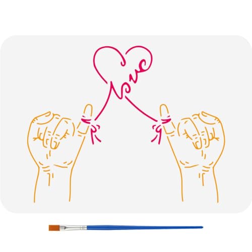 FINGERINSPIRE Schablone Für Handgesten Der Liebe 29.7x21cm Schablone Für Liebeszeichen Mit Einem Pinsel Malschablone Für Liebesherzen Themen Zum Valentinstag Handzeichnungsvorlagen Für Wandfliesen FINGERINSPIRE Schablone Für Handgesten Der Liebe 29.7x21cm Schablone Für Liebeszeichen Mit Einem Pinsel Malschablone Für Liebesherzen Themen Zum Valentinstag Handzeichnungsvorlagen Für Wandfliesen von FINGERINSPIRE