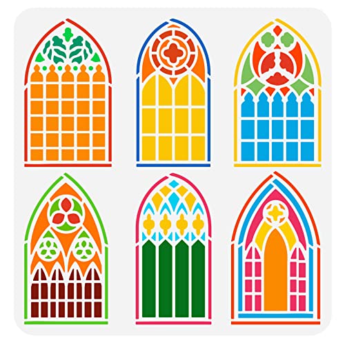 FINGERINSPIRE Schablone Für Türen Und Fenster 30x30 cm Vintage Bogen Schablone Kunststoff 6 Stile Tür Fenster Muster Schablone Wiederverwendbar Zum Basteln Und Dekorieren Zum Malen Auf Holz Wänden FINGERINSPIRE Schablone Für Türen Und Fenster 30x30 cm Vintage Bogen Schablone Kunststoff 6 Stile Tür Fenster Muster Schablone Wiederverwendbar Zum Basteln Und Dekorieren Zum Malen Auf Holz Wänden von FINGERINSPIRE