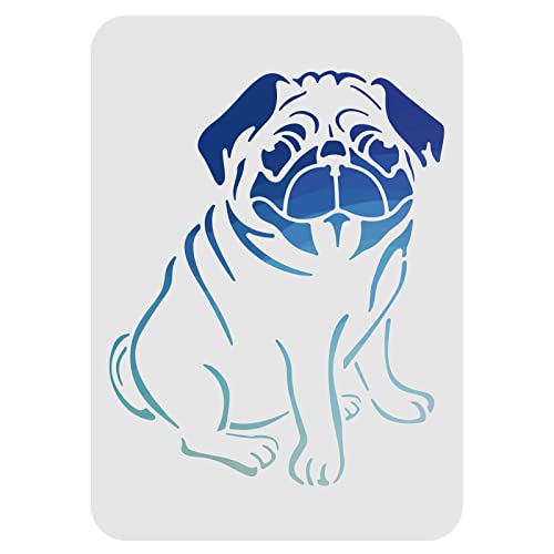 FINGERINSPIRE Schablonen für Hundezeichnungen, Kunststoff, 29,7 x 21 cm, wiederverwendbare rechteckige Schablonen für Malerei auf Holz, Boden, Fliesen, Wand und Stoff von FINGERINSPIRE