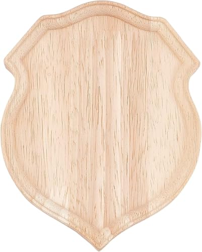 FINGERINSPIRE Schild aus Naturholz, unbehandeltes Holzschild, 12 x 15 x 1,8 cm, Schildform, Holzdekoration, blanko, DIY-Plaketten aus Holz, natürliche Schilder für DIY-Projekte oder Wanddekoration von FINGERINSPIRE