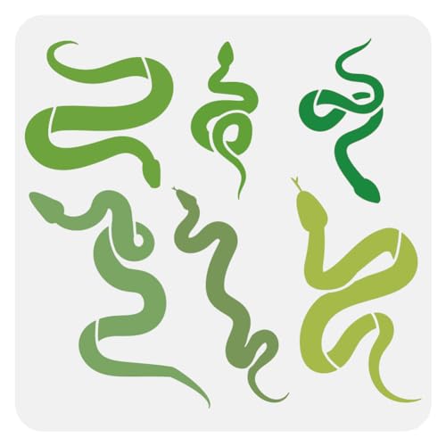 FINGERINSPIRE Schlangen-Schablone, Kunststoff, Schlangenmuster, wiederverwendbar, Tiermotiv-Vorlage zum Malen auf Holz, Boden, Wand, Fliesen, Leinwand, Stoff und Möbeln, 30 x 30 cm FINGERINSPIRE Schlangen-Schablone, Kunststoff, Schlangenmuster, wiederverwendbar, Tiermotiv-Vorlage zum Malen auf Holz, Boden, Wand, Fliesen, Leinwand, Stoff und Möbeln, 30 x 30 cm von FINGERINSPIRE