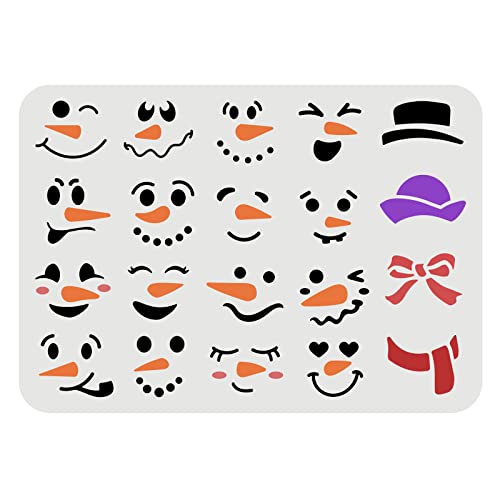 FINGERINSPIRE Schneemann Malschablone 29,7x21cm Kunststoff Schablonen Schneemann Lächeln Gesicht Hut Schleife Schal Muster Schablonen Heimwerker Schneemann Schablonen zum Malen auf Holz Boden Wand FINGERINSPIRE Schneemann Malschablone 29,7x21cm Kunststoff Schablonen Schneemann Lächeln Gesicht Hut Schleife Schal Muster Schablonen Heimwerker Schneemann Schablonen zum Malen auf Holz Boden Wand von FINGERINSPIRE