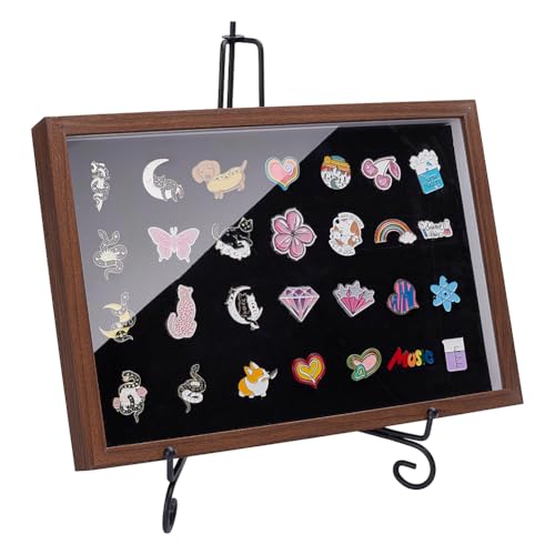 FINGERINSPIRE Shadow Box Pin Vitrine Mit Tischständer 32x22x3.35cm Kokosnussbraune Präsentationsboxen Aus MDF Mit Sichtbarem Acrylfenster Und Schwarzen Faltbaren Eisen Staffeleien Zur Aufbewahrung FINGERINSPIRE Shadow Box Pin Vitrine Mit Tischständer 32x22x3.35cm Kokosnussbraune Präsentationsboxen Aus MDF Mit Sichtbarem Acrylfenster Und Schwarzen Faltbaren Eisen Staffeleien Zur Aufbewahrung von FINGERINSPIRE