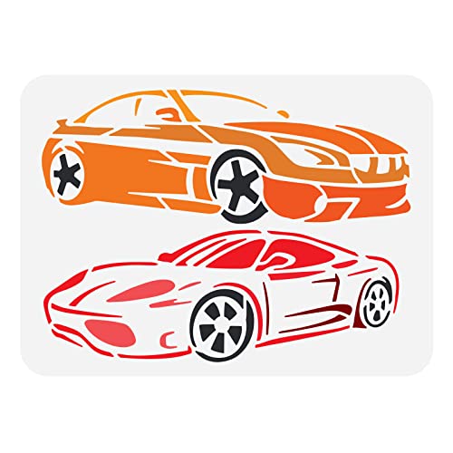 FINGERINSPIRE Wiederverwendbare Roadster-Malschablone für Sportwagen, 21,1 x 29,7 cm, DIY-Kunst, klassisches Auto-Muster, Dekoration, Vorlage zum Malen auf Holz, Wand und Möbeln von FINGERINSPIRE
