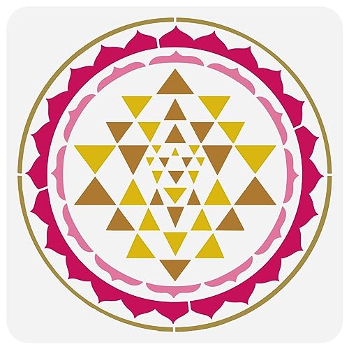 FINGERINSPIRE Sri Yantra Orgonit Malschablone 30x30 cm Wiederverwendbar Dreieck Symbol Pyramide Zeichenvorlage DIY Mandala Schablone Zum Malen Auf Holz Wand Stoff Möbeln FINGERINSPIRE Sri Yantra Orgonit Malschablone 30x30 cm Wiederverwendbar Dreieck Symbol Pyramide Zeichenvorlage DIY Mandala Schablone Zum Malen Auf Holz Wand Stoff Möbeln von FINGERINSPIRE