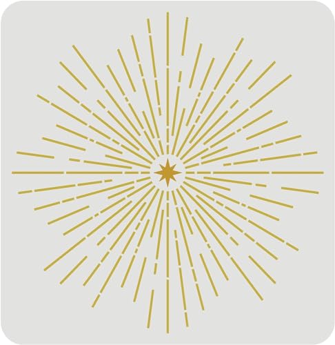 FINGERINSPIRE Starburst Schablonen 30x30cm Glänzende Sterne Malschablonen Kunststoff Sterne & Lichtmuster Schablonen Wiederverwendbare Star Home Decor Schablone zum Malen auf Holzboden Wand FINGERINSPIRE Starburst Schablonen 30x30cm Glänzende Sterne Malschablonen Kunststoff Sterne & Lichtmuster Schablonen Wiederverwendbare Star Home Decor Schablone zum Malen auf Holzboden Wand von FINGERINSPIRE