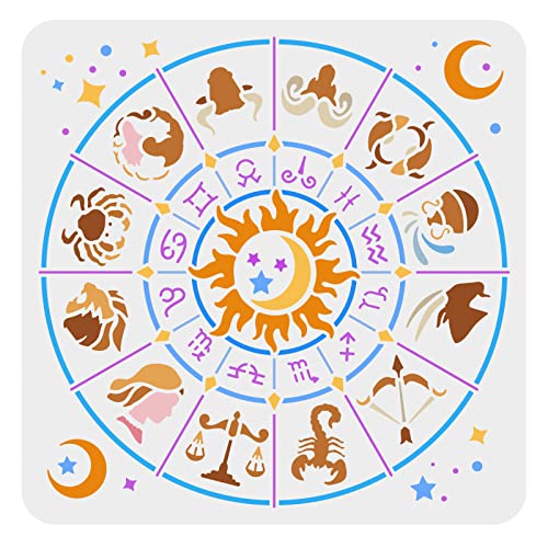 FINGERINSPIRE Sternzeichen Schablonen 30x30cm astrologische Schablone Kunststoff DIY Sternzeichen Sternzeichen Schablone Dekorationsschablonen zum Malen auf Holz, Boden, Wand und Stoff FINGERINSPIRE Sternzeichen Schablonen 30x30cm astrologische Schablone Kunststoff DIY Sternzeichen Sternzeichen Schablone Dekorationsschablonen zum Malen auf Holz, Boden, Wand und Stoff von FINGERINSPIRE