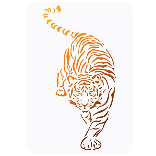 FINGERINSPIRE Tiger Schablone 21x29.7cm Wiederverwendbar Kreative DIY Wildtier Schablone Kunststoff Tiger Malschablone Große Tiger Schablonen Für DIY Malerei, Wandmöbel, Basteln, Dekoration FINGERINSPIRE Tiger Schablone 21x29.7cm Wiederverwendbar Kreative DIY Wildtier Schablone Kunststoff Tiger Malschablone Große Tiger Schablonen Für DIY Malerei, Wandmöbel, Basteln, Dekoration von FINGERINSPIRE