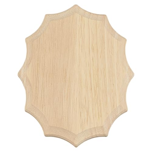 FINGERINSPIRE Unfertige Holztafel 15.5x12.4x1.6cm Ovale Holztafel Ovale Tafel Holzscheibe Unfertige Holzbastelbasis Unfertige Blanke Holztafel Zum Bemalen Und Basteln von FINGERINSPIRE