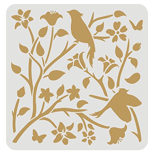 FINGERINSPIRE Vogel auf Zweig Schablone zum Malen 30x30cm wiederverwendbar Vögel Äste Schablone Vögel Zeichnungsschablone Blumen Schablone zum Malen auf Holz, Boden, Möbeln, Wänden und Papier FINGERINSPIRE Vogel auf Zweig Schablone zum Malen 30x30cm wiederverwendbar Vögel Äste Schablone Vögel Zeichnungsschablone Blumen Schablone zum Malen auf Holz, Boden, Möbeln, Wänden und Papier von FINGERINSPIRE