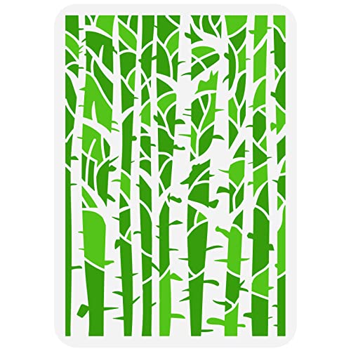 FINGERINSPIRE Weiße Birke Malschablone 21,1 x 29,7 cm wiederverwendbare Baumstämme Muster Zeichnung Vorlage DIY Kunst Pflanzen Baum Dekoration Schablone zum Malen auf Holz, Wand, Papier und Möbeln von FINGERINSPIRE