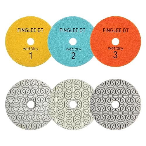 FINGLEE DT Diamant-Polierpad für Granit, Marmor, Quarz, 10,2 cm, 3 Stufen, 1 Stück von jeder Körnung FINGLEE DT Diamant-Polierpad für Granit, Marmor, Quarz, 10,2 cm, 3 Stufen, 1 Stück von jeder Körnung von FINGLEE DT