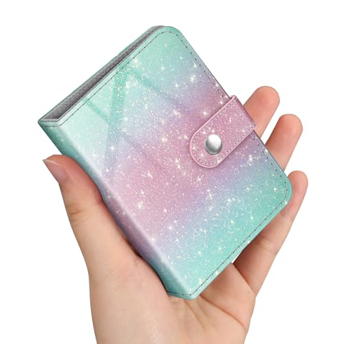 Fintie Mini-Fotoalbum für 5,1 x 7,6 cm große Filme, 52 Taschen, kleine Alben für Fujifilm Instax Mini Sofortbildkamera/Polaroid Hi-Print-Bilder, Kpop Fotokartenhalter, glitzerndes Grün/Rosa Fintie Mini-Fotoalbum für 5,1 x 7,6 cm große Filme, 52 Taschen, kleine Alben für Fujifilm Instax Mini Sofortbildkamera/Polaroid Hi-Print-Bilder, Kpop Fotokartenhalter, glitzerndes Grün/Rosa von FINTIE