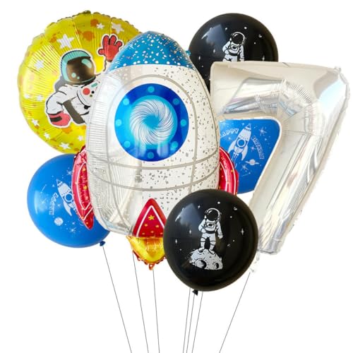 Folienballon 1 Satz Astronaut Raketenjunge Geburtstagsfeier Aluminiumfolie Ballon Dekoration Artikel 7 von FIOLIRTL