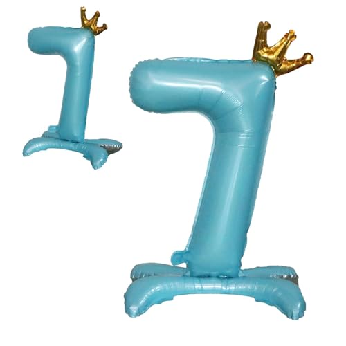 Folienballon 10 Pieces Standing Number 32 Inch Digital Birthday Party Wedding Decoration Scene - Number 7 von FIOLIRTL